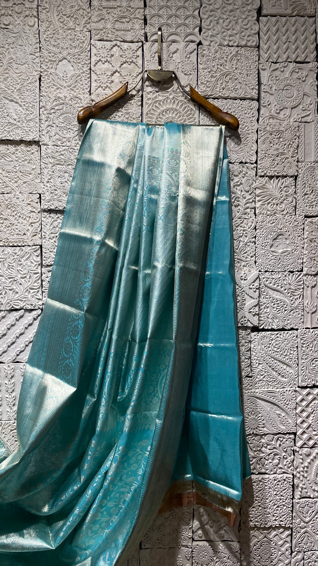 Blue silk kanjvaram saree