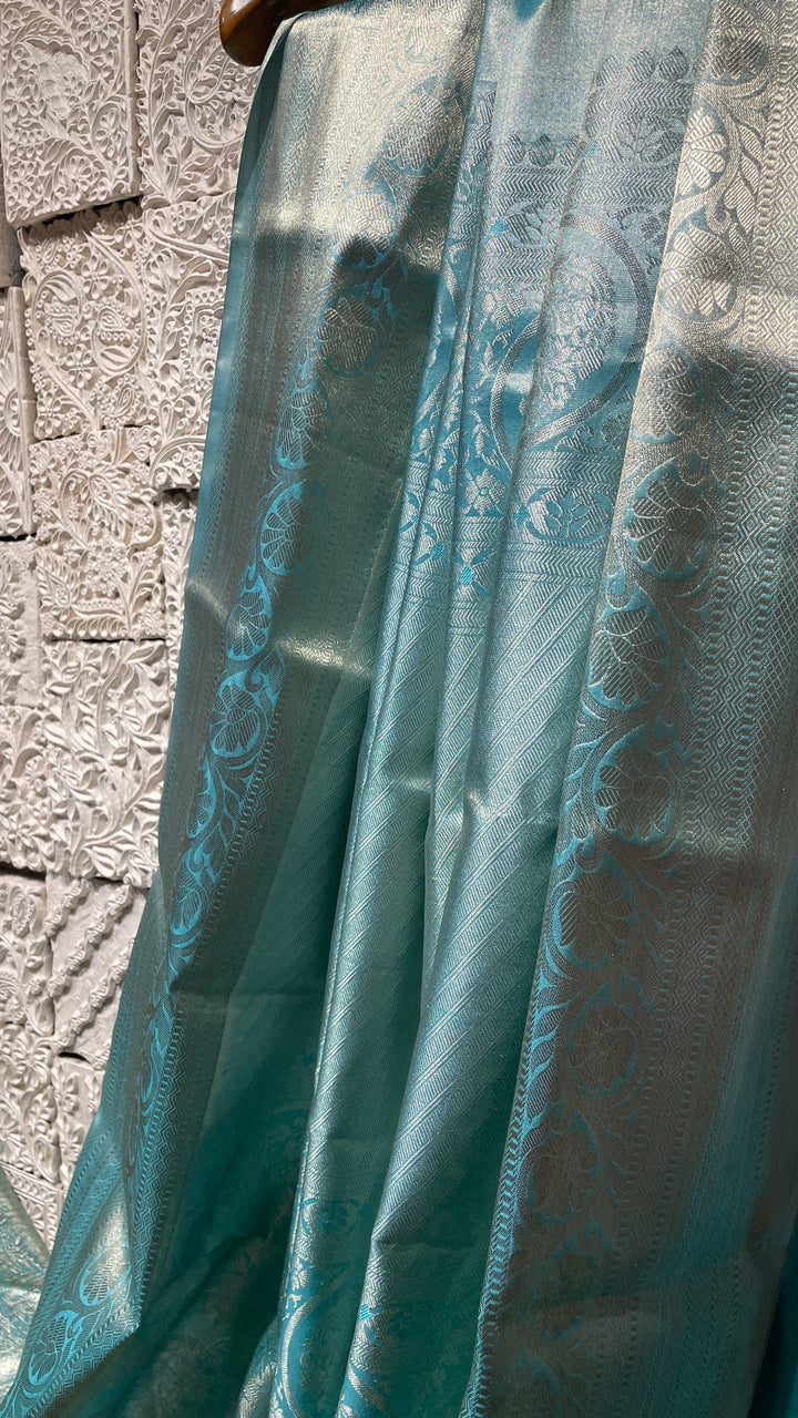 Blue silk kanjvaram saree