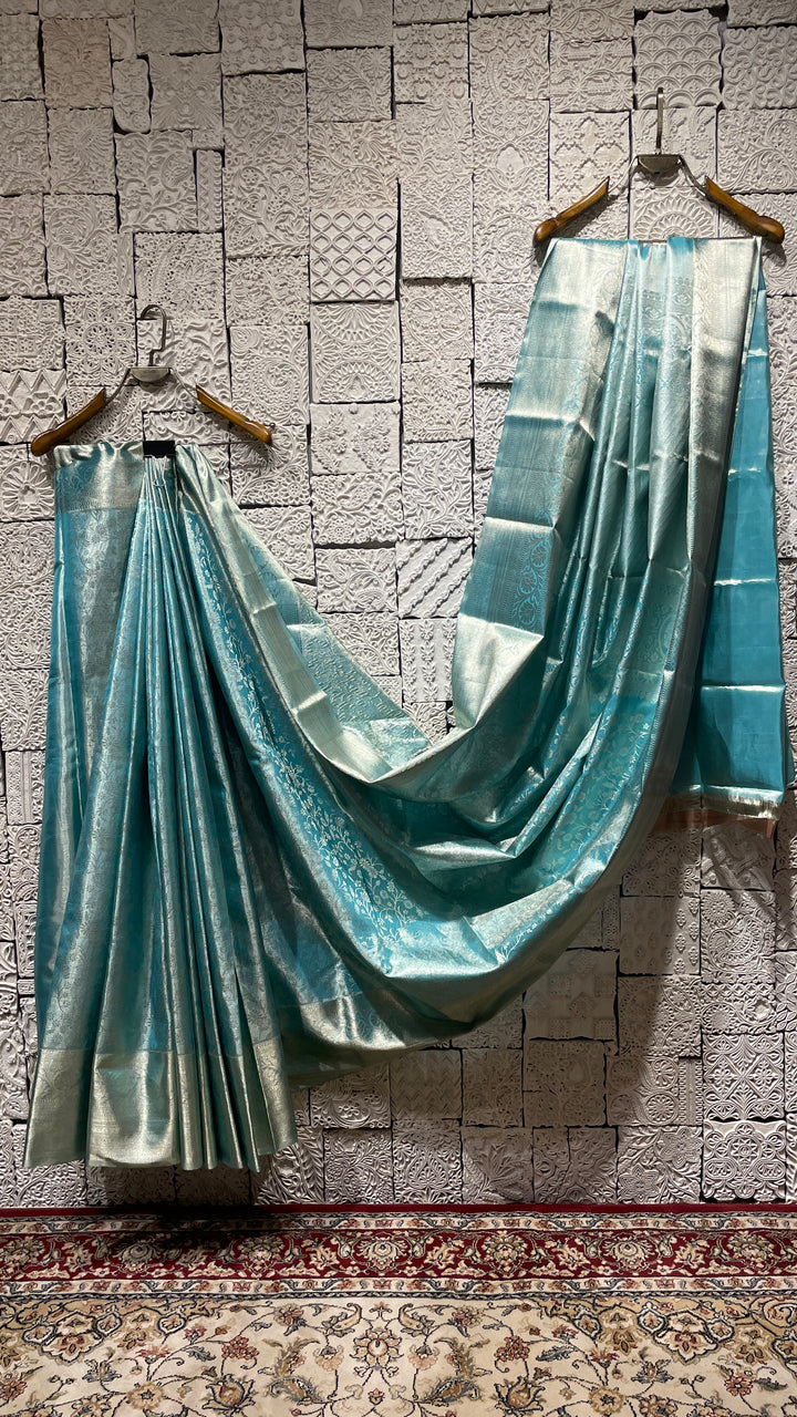 Blue silk kanjvaram saree