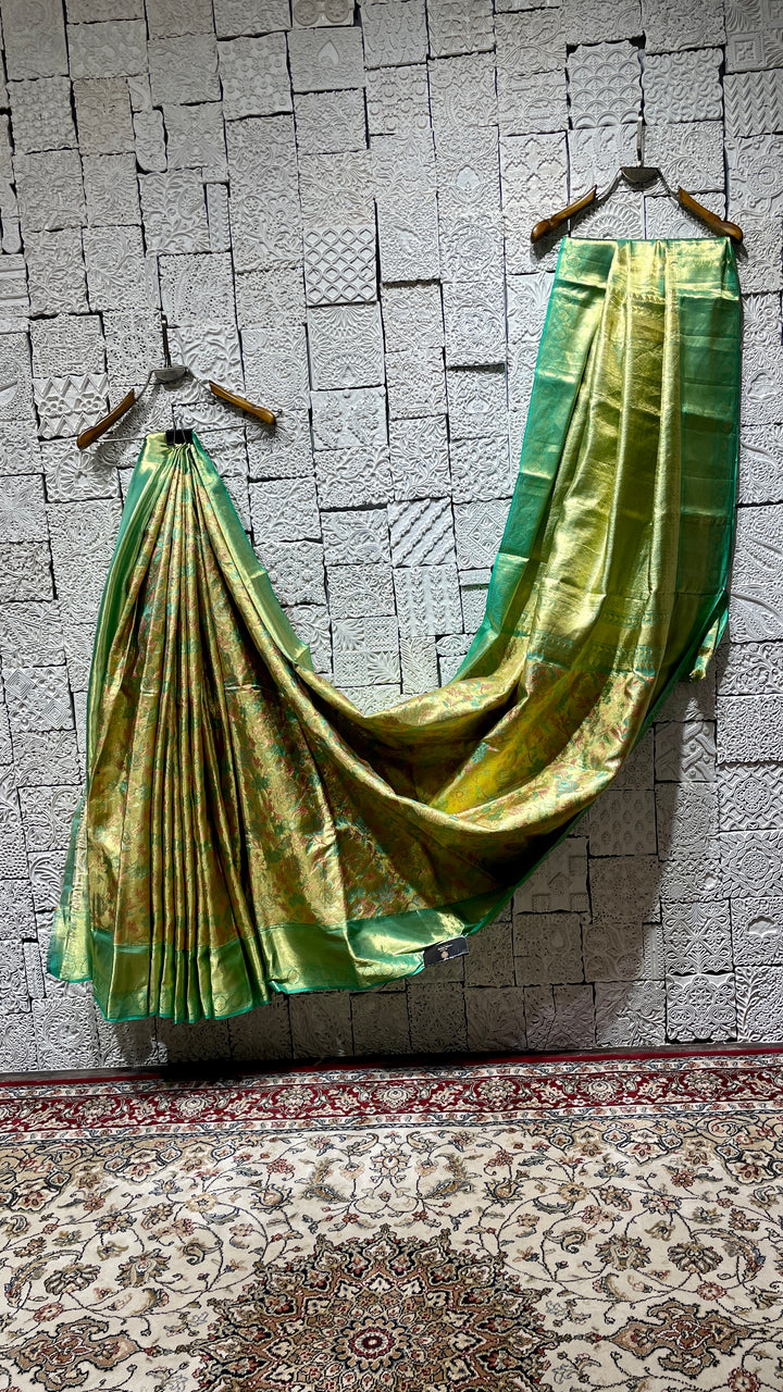 Green silk kanjivaram saree