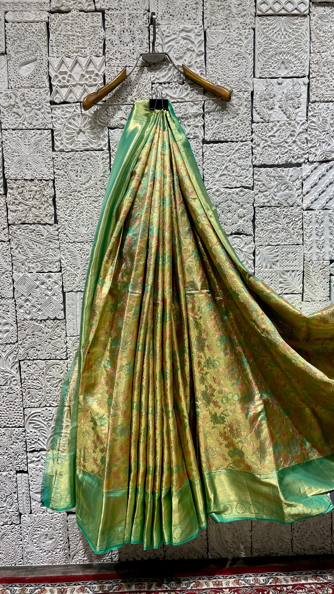 Green silk kanjivaram saree