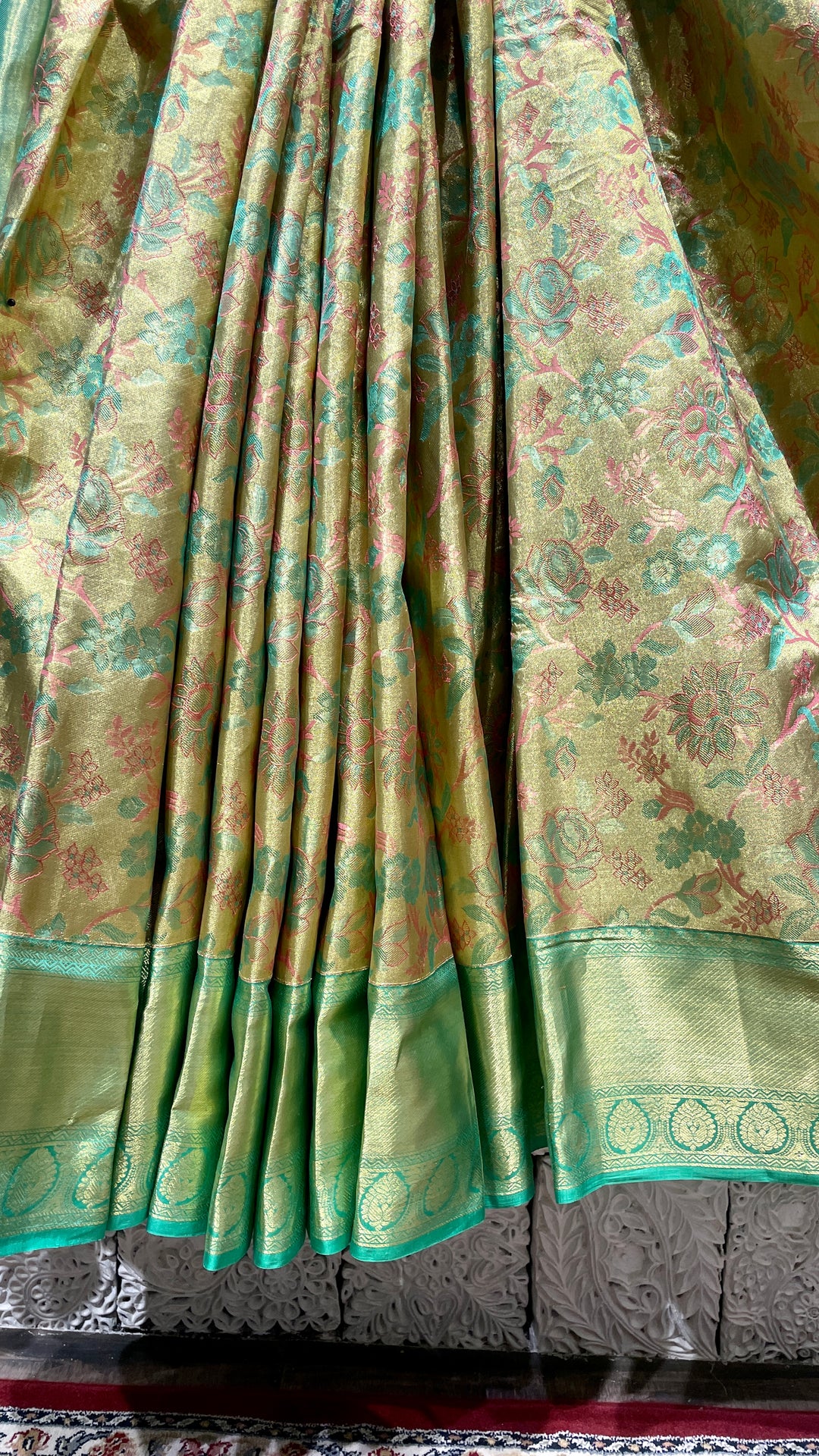 Green silk kanjivaram saree