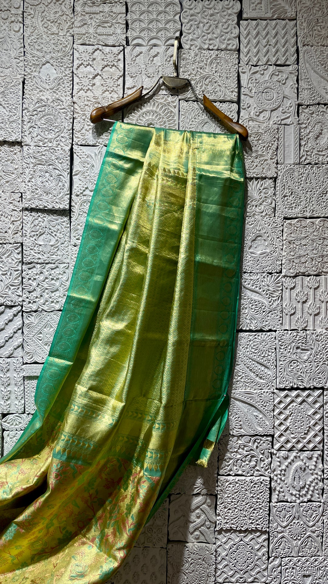 Green silk kanjivaram saree