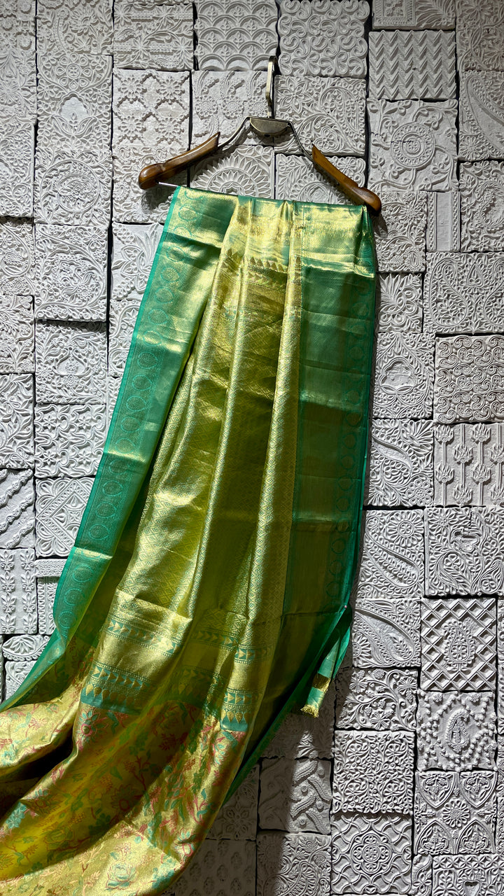 Green silk kanjivaram saree