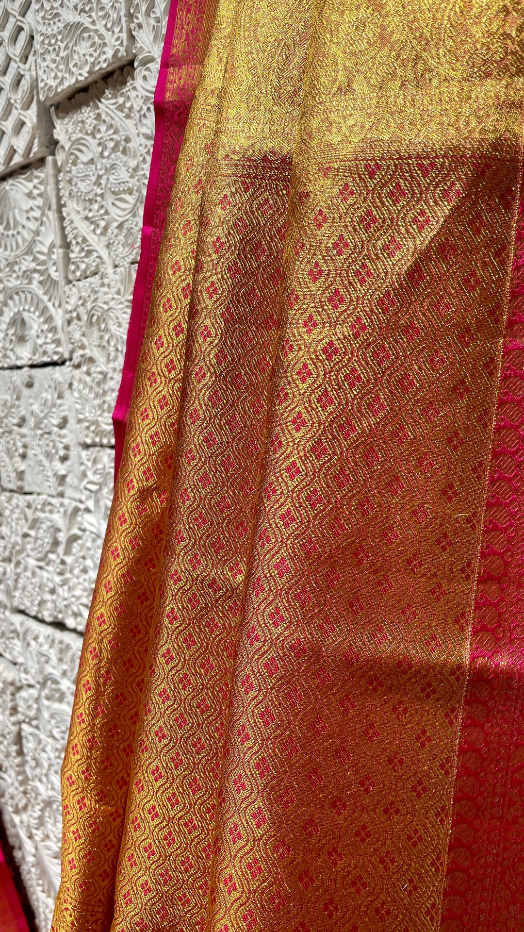 Pink silk kanjivaram saree