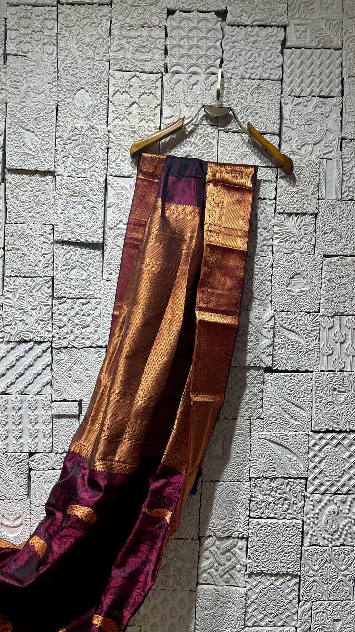 Pink silk kanjivaram saree