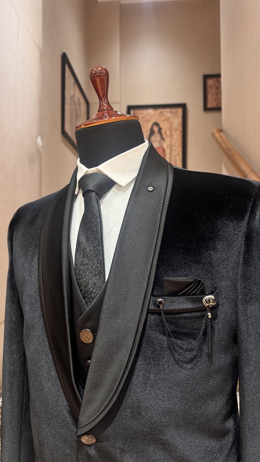 Black velvet Tuxedo for Men