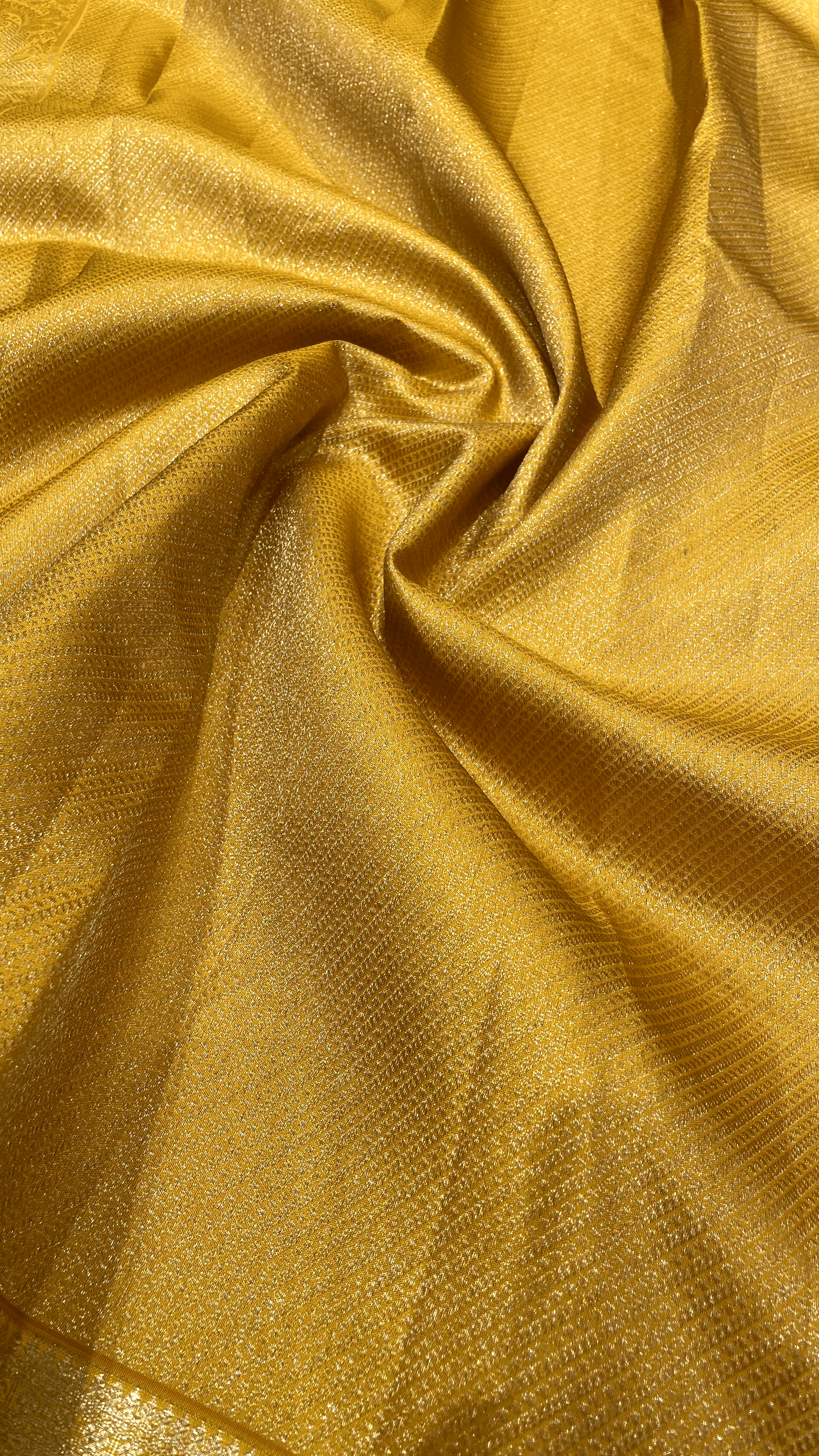 Yellow Kanjivaram Silk Saree with Zari work