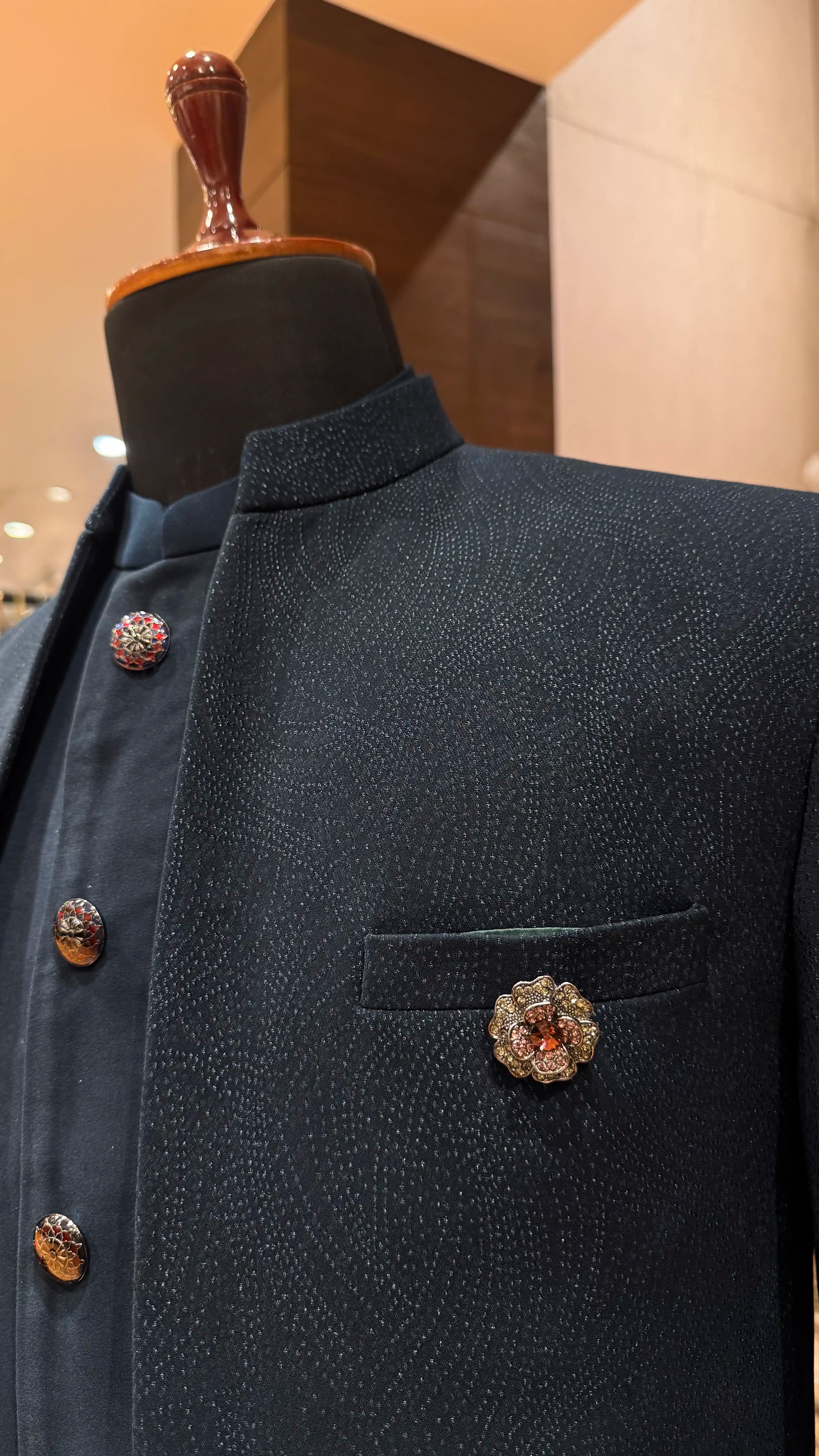 Dark Blue classic bandhgala