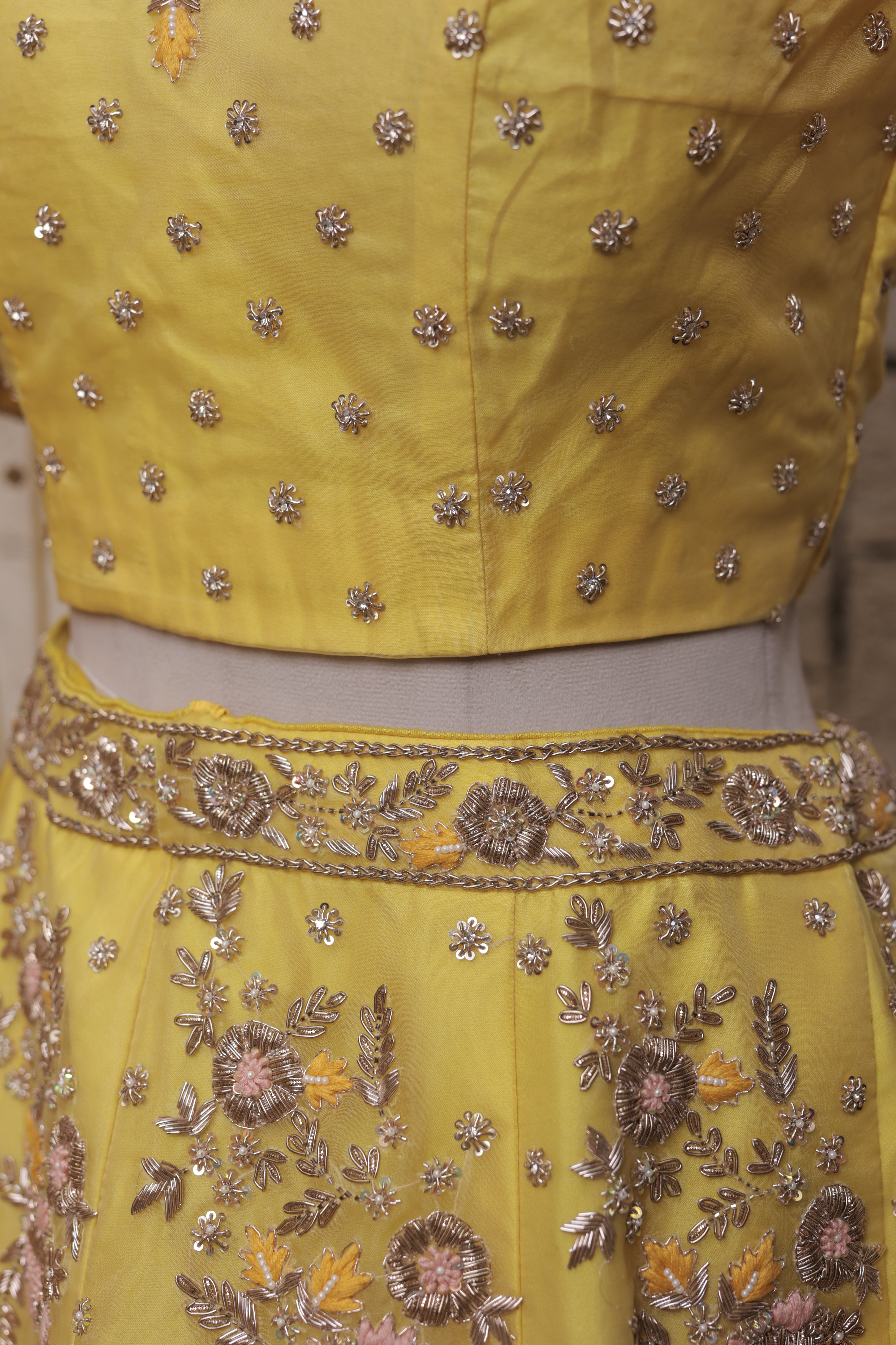 Yellow Bridal lehenga