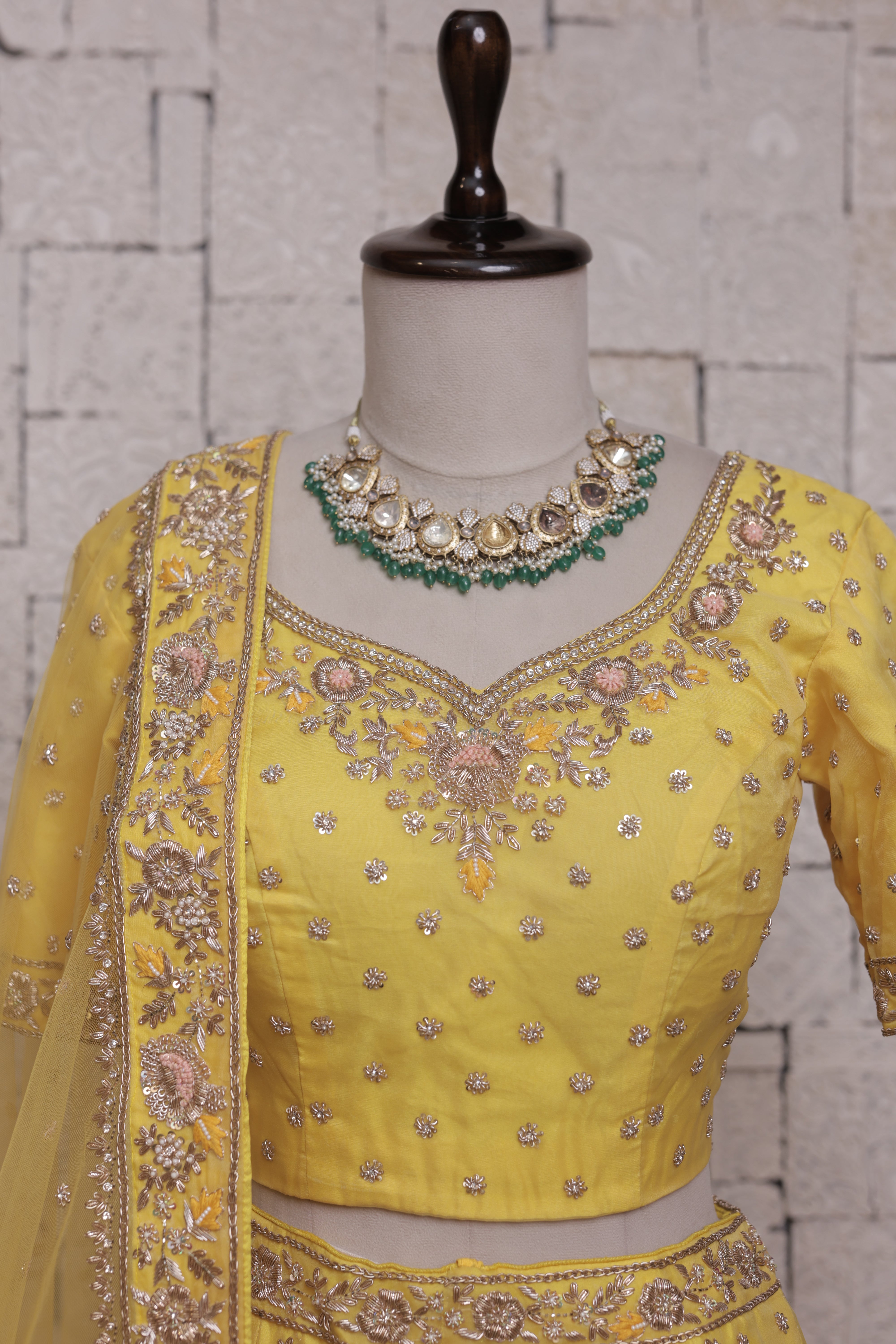 Yellow Bridal lehenga