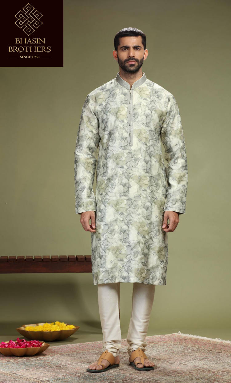Sage printed kurta