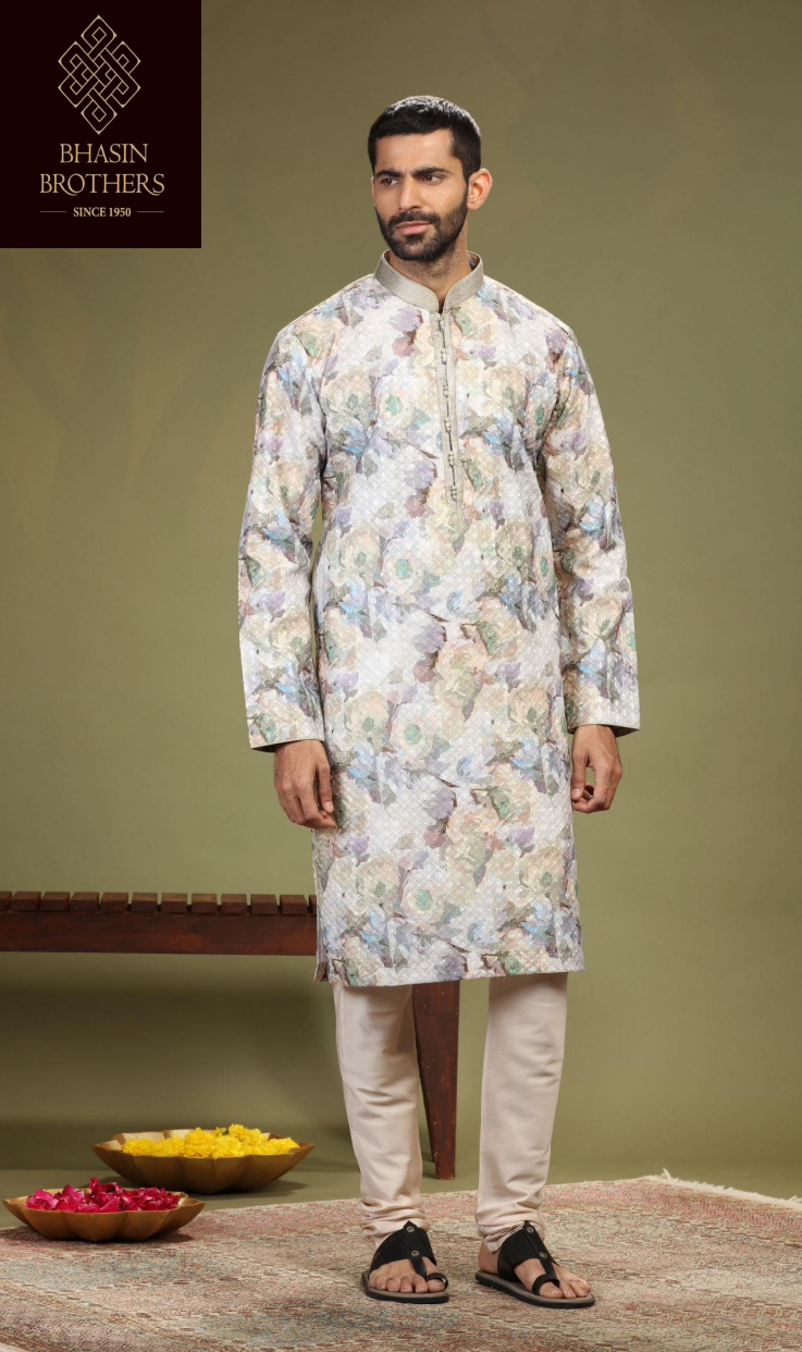 Floral print kurta