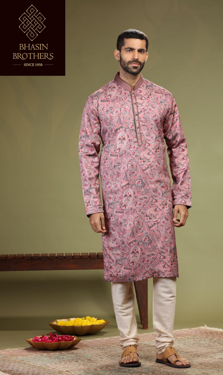 Pink paisley kurta
