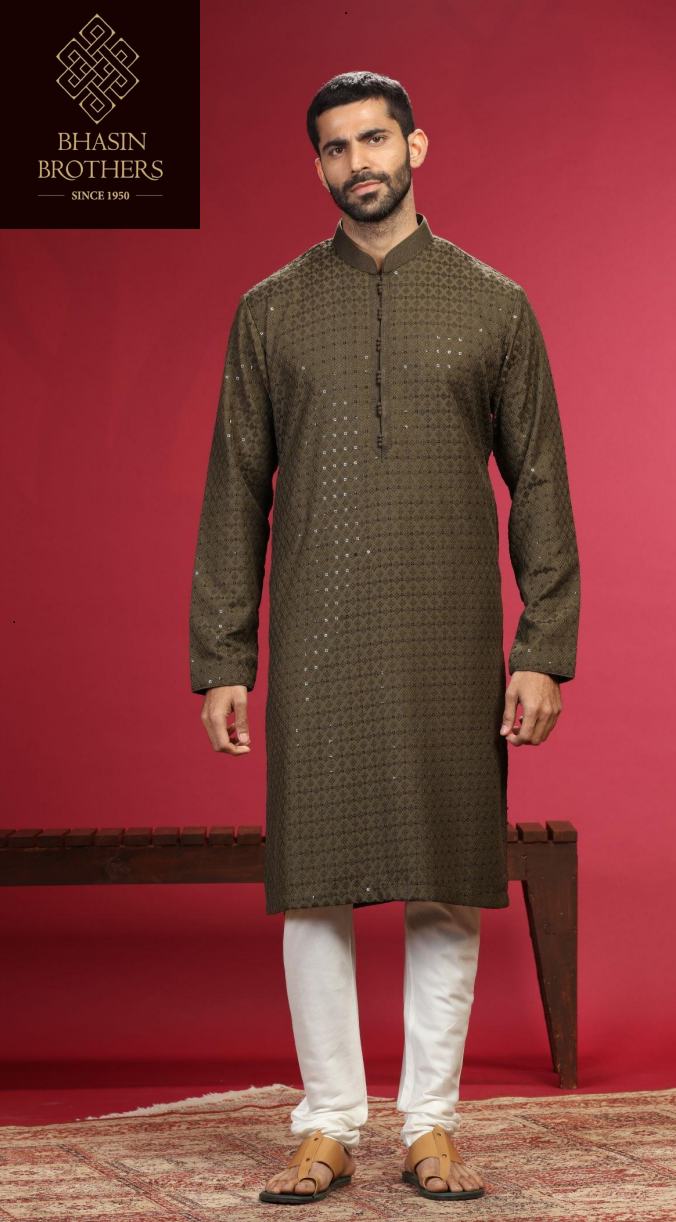 Mehendi green kurta