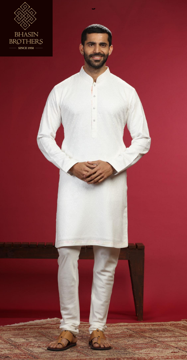 Cream kurta
