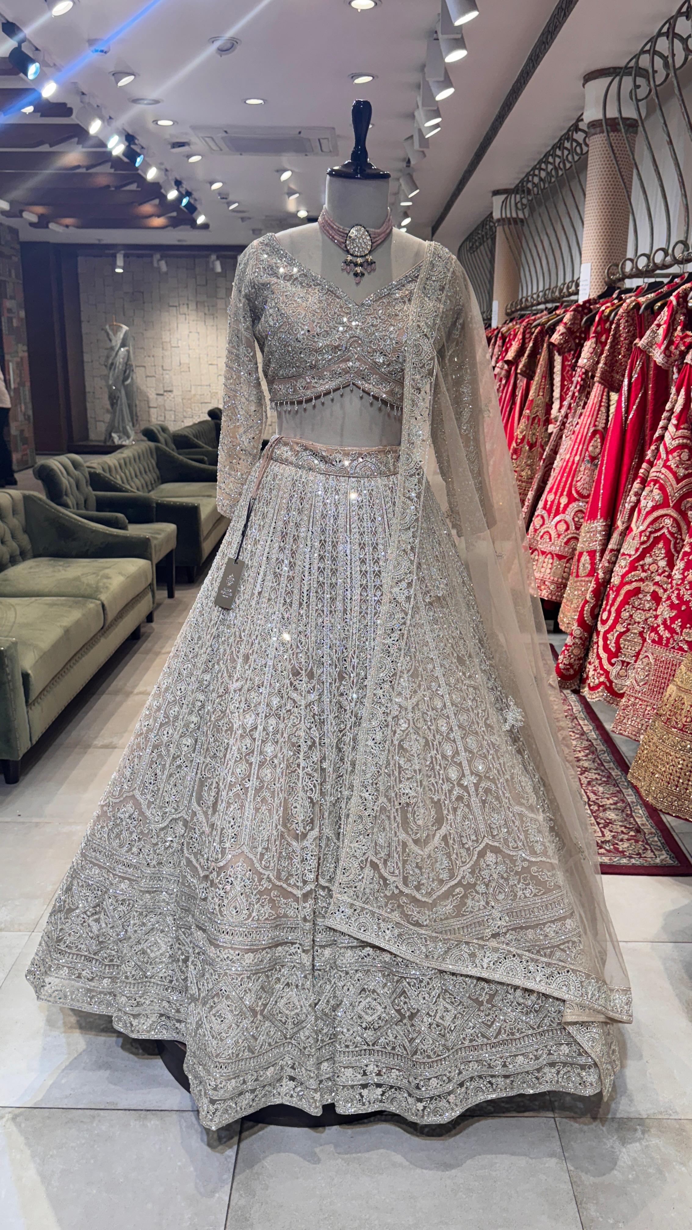 Beigeish gold lehenga