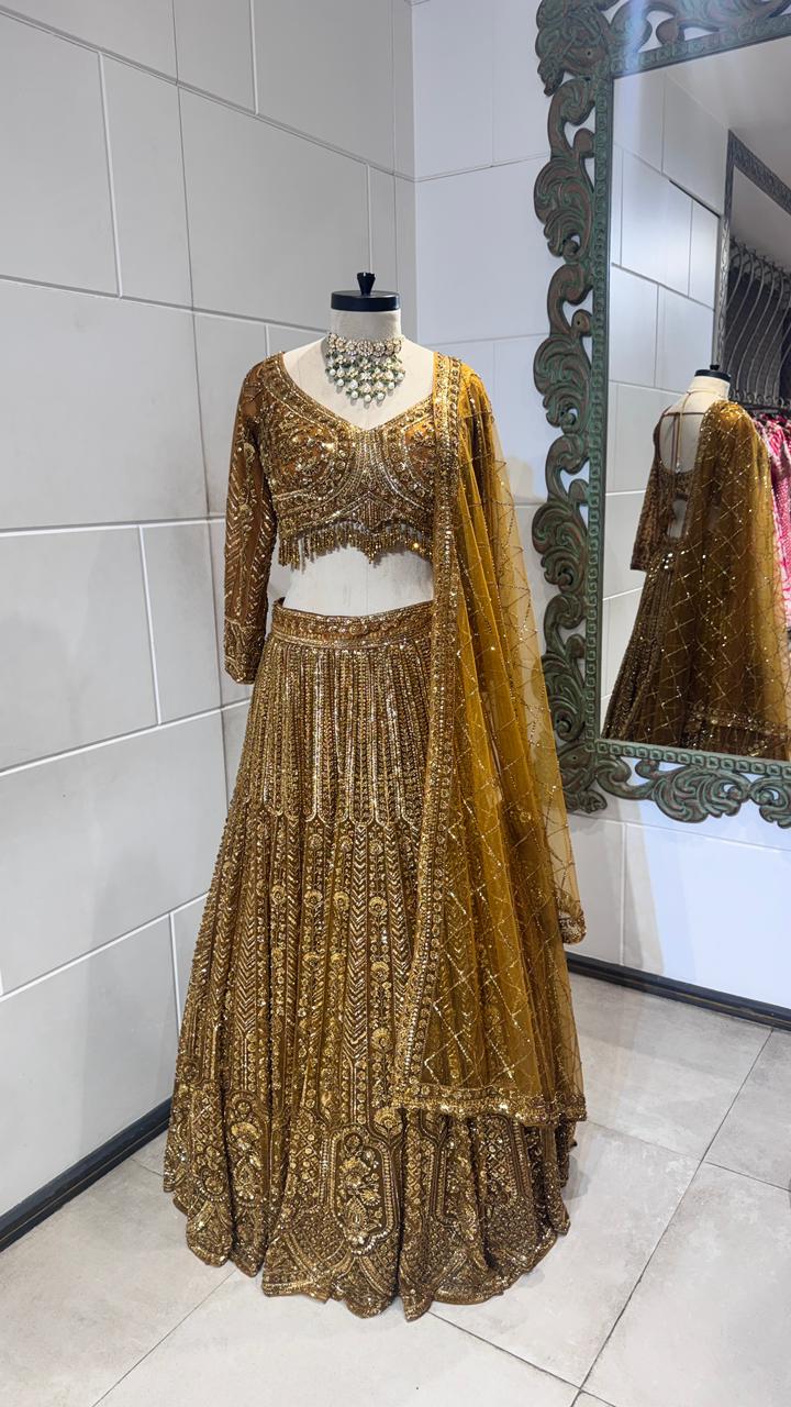 Rustic gold lehenga