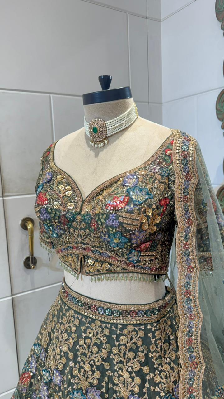 Magical flower lehenga