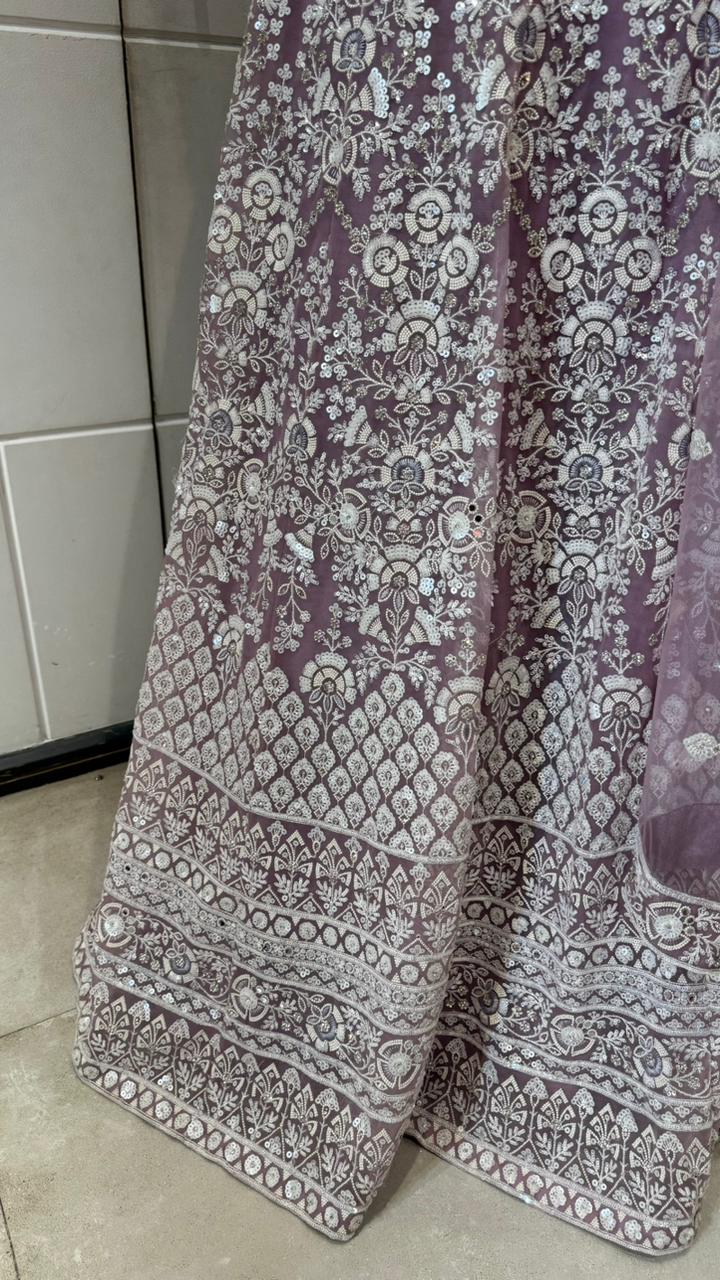 Lilac pearl lehenga