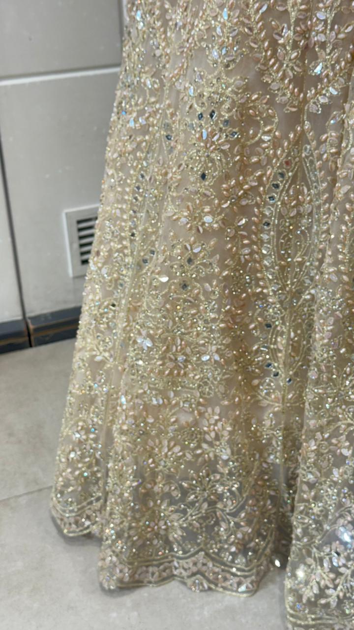 Gold Sequin Embellished Lehenga
