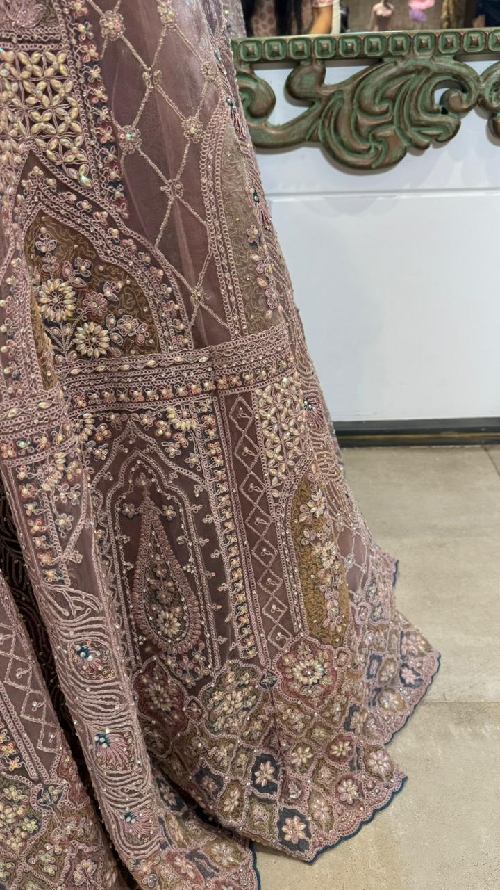 Dusty Pink Heavily Embellished  Lehenga