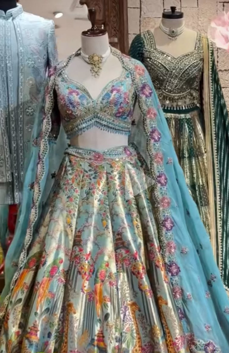 custom party wear lahenga