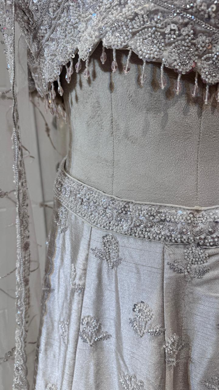 Silver embellished lehenga