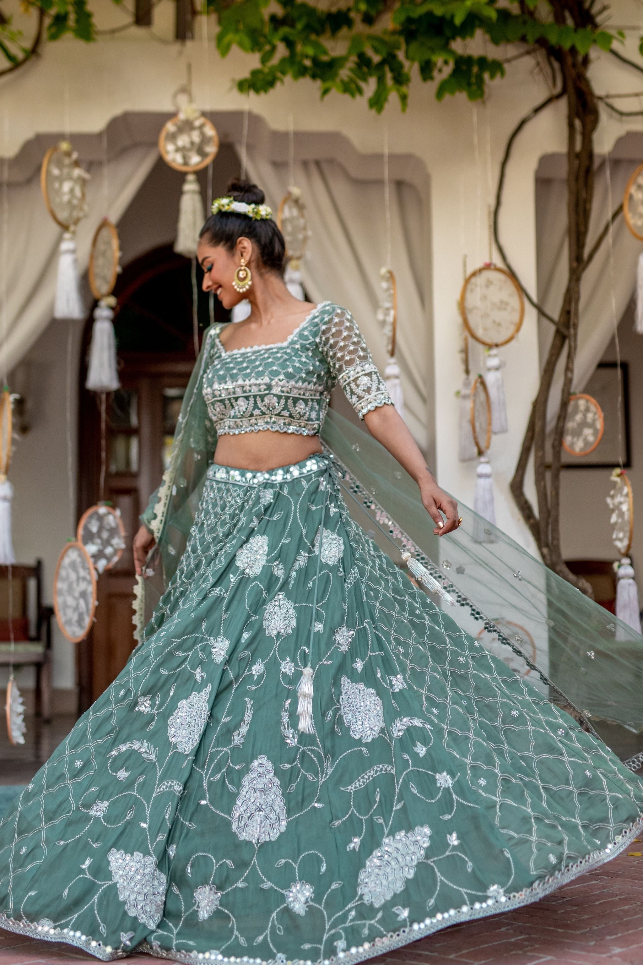 Mint Green Lehenga