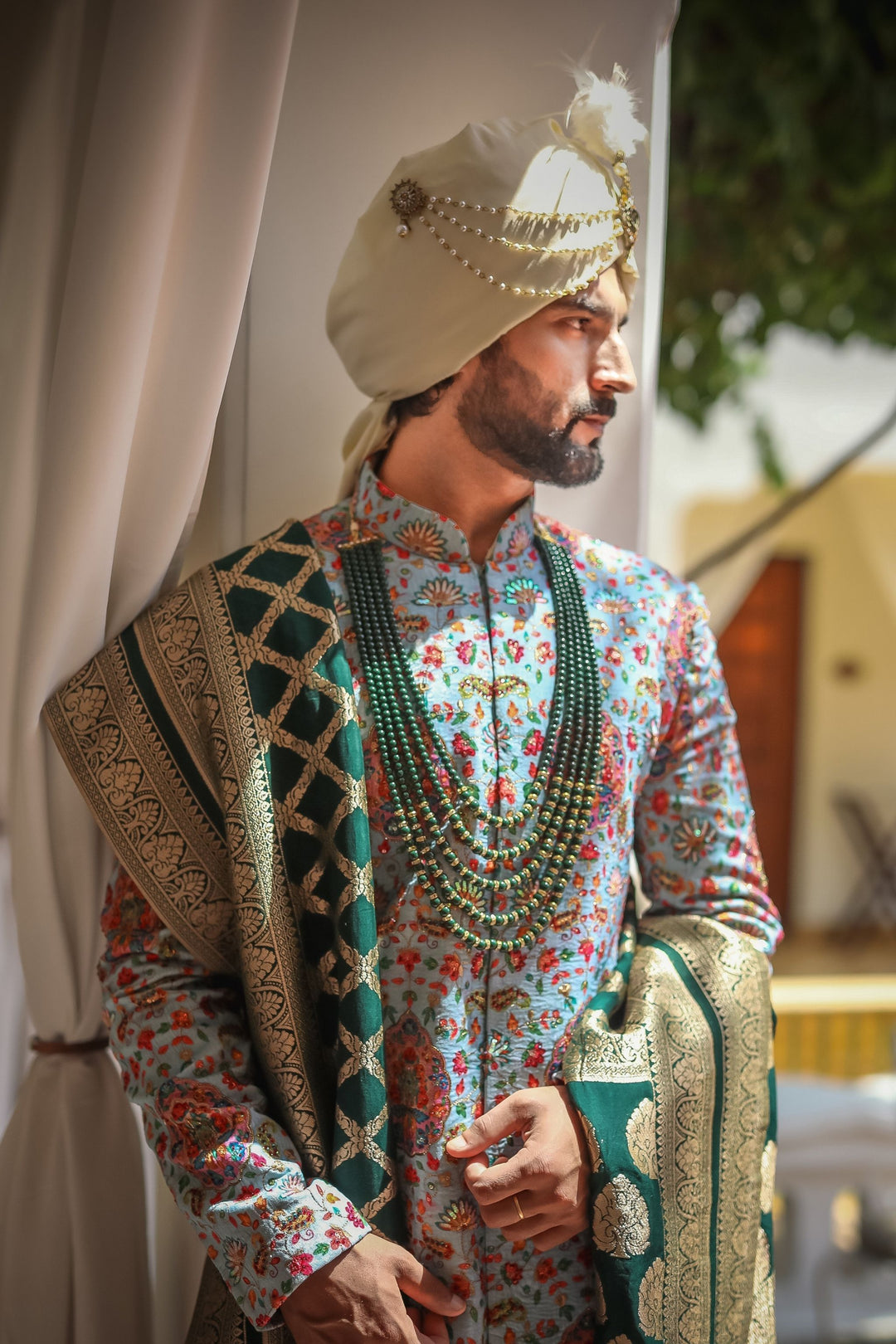 Jal Mahal Sherwani with (ACCESSORIES INCLUDED)